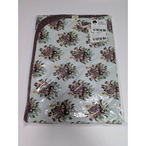 Kate Quinn Organic Cotton Double Layer Blanket Baby Swaddle Pansy Floral